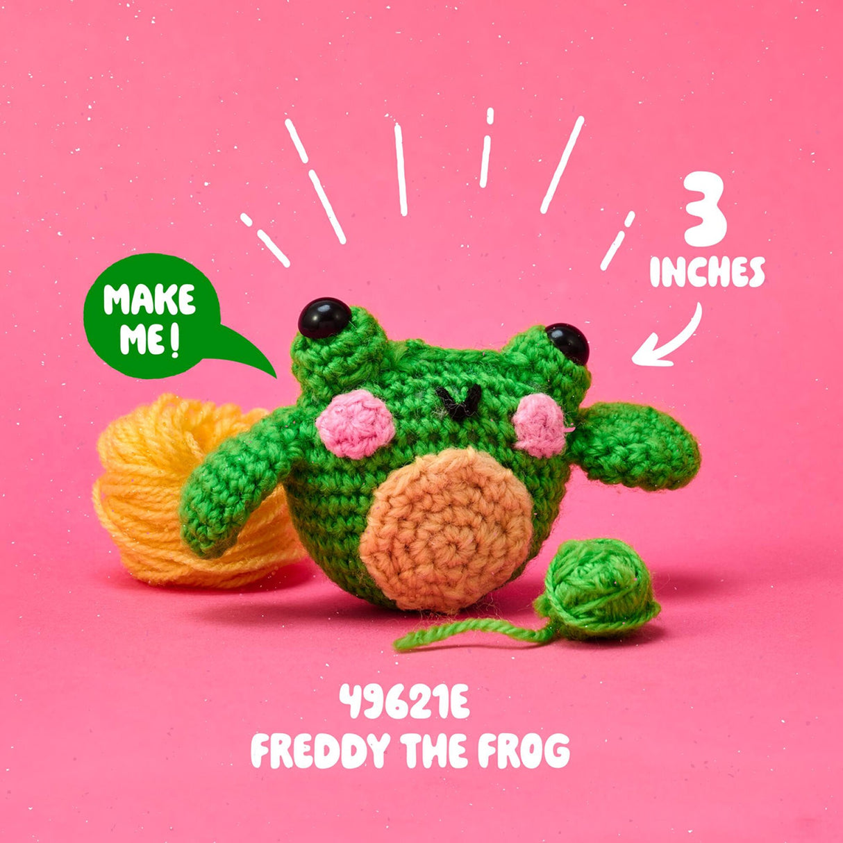 Back of the Bucilla Amigurumi Crochet Kit Frog Quilt Pattern by Plaid Enterprises