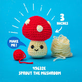 Back of the Bucilla Amigurumi Crochet Kit Mushroom Quilt Pattern by Plaid Enterprises