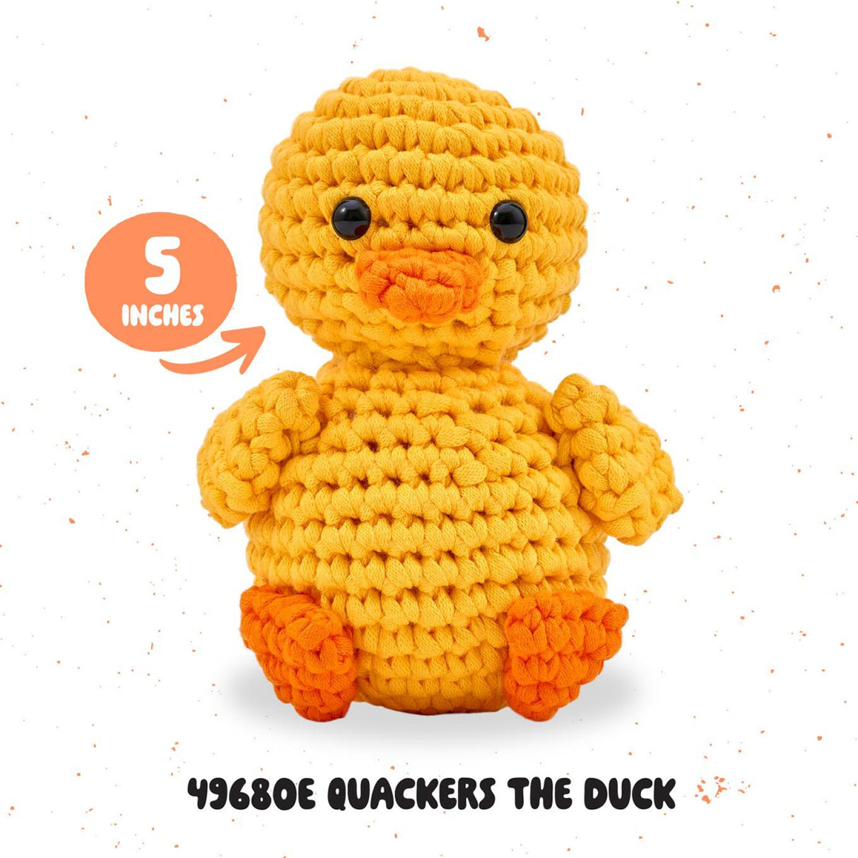 Back of the Bucilla Amigurumi Kit 5in Quakers Duck Quilt Pattern by Plaid Enterprises