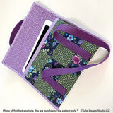 Flap Top Tablet Tote Downloadable Pattern by Tulip Square Patterns