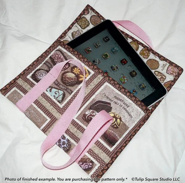 Flap Top Tablet Tote Downloadable Pattern by Tulip Square Patterns