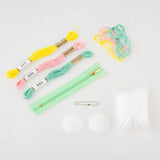 Tiny pouch crocheted with embroidery floss (Colourful Macaron) by Lecien Japan, Inc.