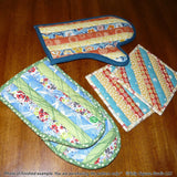 Quilt As You Go Oven Mitts Kitchen Pattern Downloadable Pattern by Tulip Square