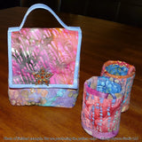 Quilted Lunch Bag & Beverage Cozy Downloadable Pattern by Tulip Square Patterns