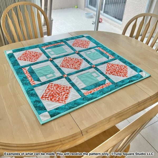 Coffee Time Table Topper Downloadable Pattern by Tulip Square Patterns