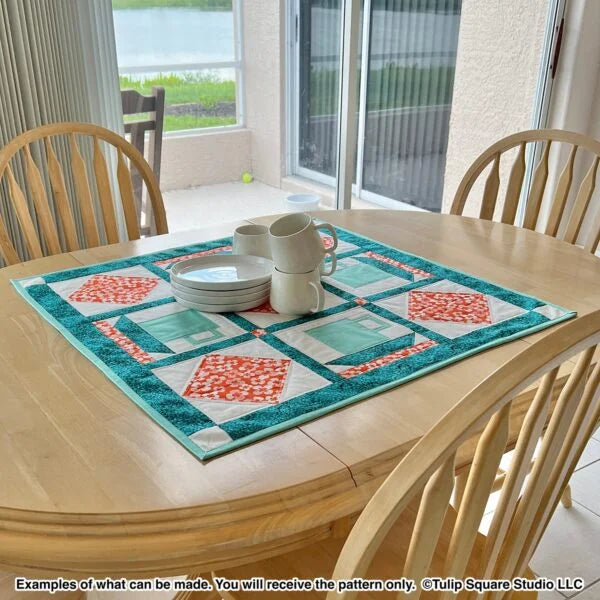 Coffee Time Table Topper Downloadable Pattern by Tulip Square Patterns