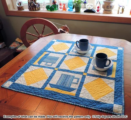 Coffee Time Table Topper Downloadable Pattern by Tulip Square Patterns