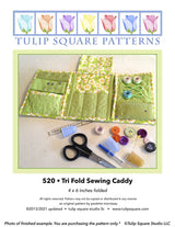 Tri Fold Sewing Caddy Downloadable Pattern by Tulip Square Patterns