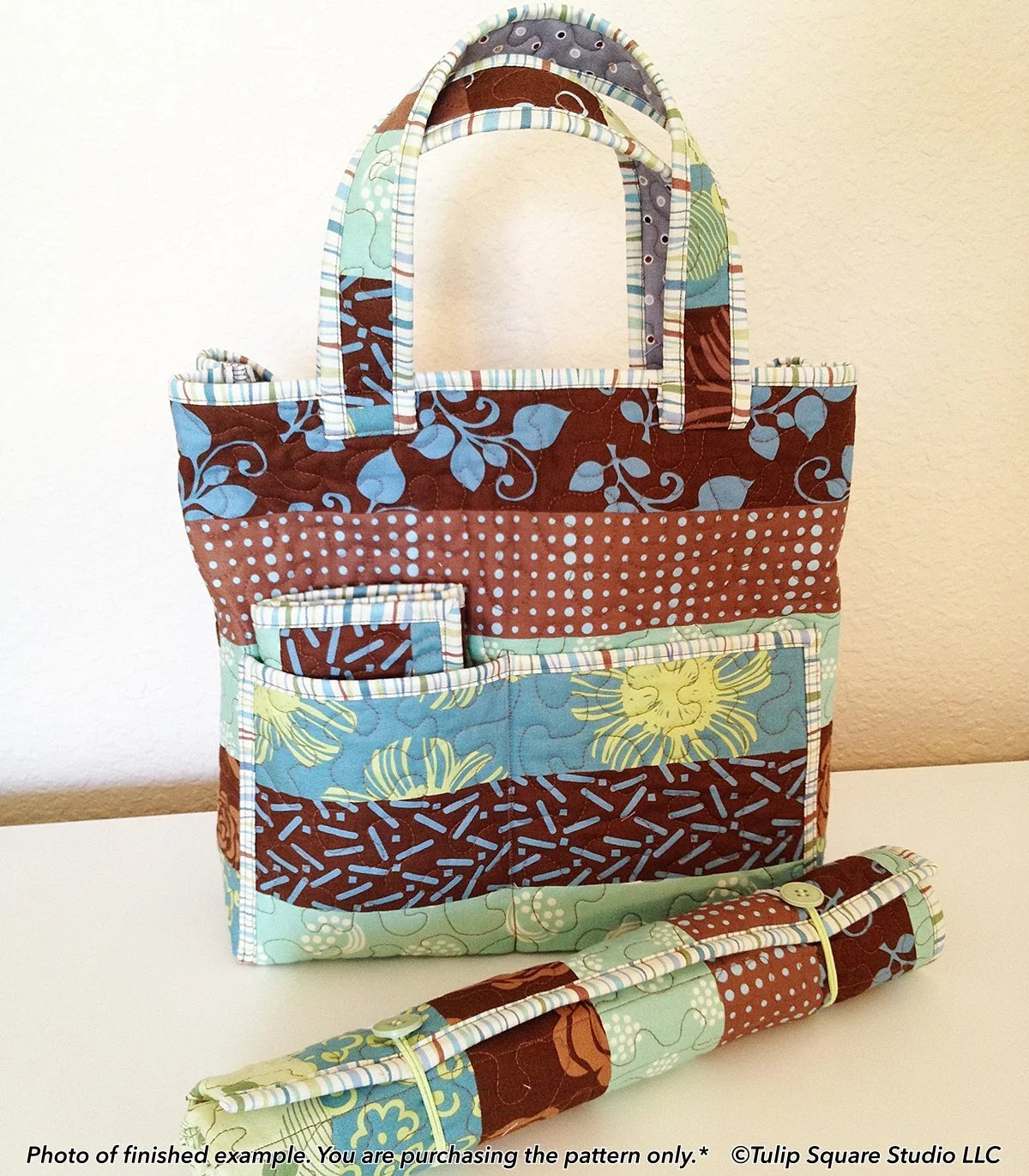 3 Piece Knitters Tote Set Downloadable Pattern by Tulip Square Patterns