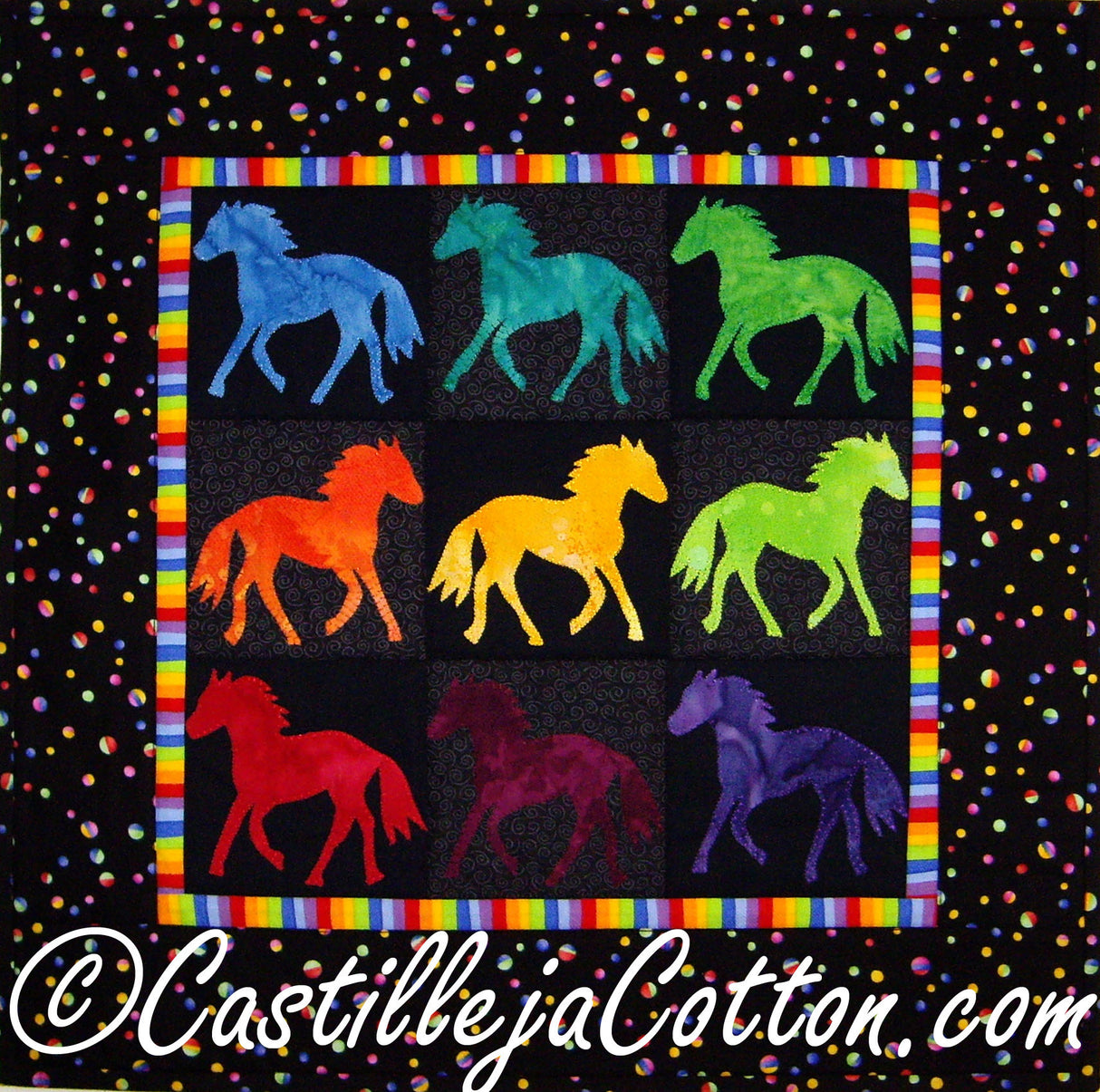 Painted Ponies Downloadable Pattern by Castilleja Cotton