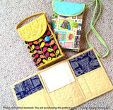 Tri Fold Tablet Totes Quilted Bag Downloadable Pattern by Tulip Square