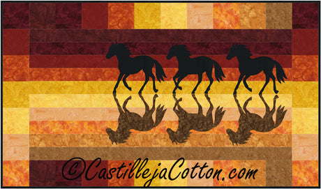 Horses at Sunset Downloadable Pattern by Castilleja Cotton