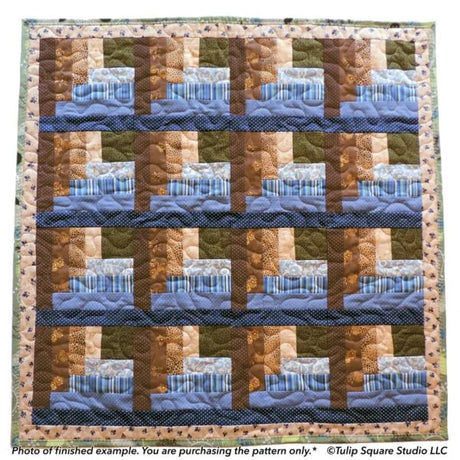 Log Cabin Corners Table Topper Downloadable Pattern by Tulip Square Patterns