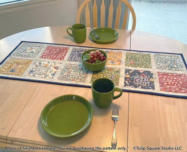 Crazy Boxes Table Runner Downloadable Pattern by Tulip Square Patterns