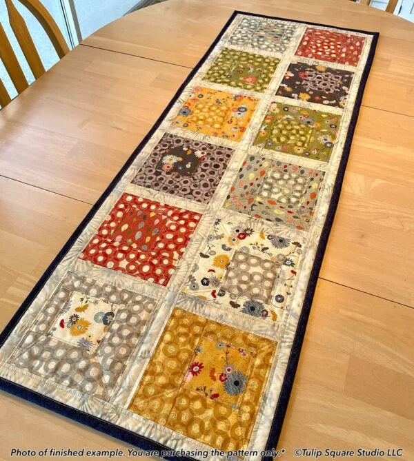 Crazy Boxes Table Runner Downloadable Pattern by Tulip Square Patterns