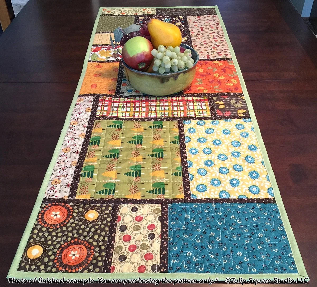 Random Windows Table Runner Downloadable Pattern by Tulip Square