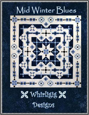 Mid Winter Blues BOM Downloadable Pattern by Whirligig Designs