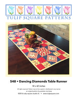 Dancing Diamonds Table Runner Downloadable Pattern by Tulip Square