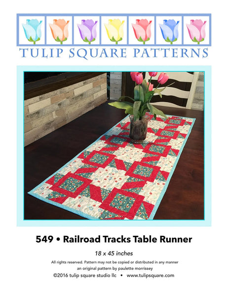 Railroad Tracks Table Runner Downloadable Pattern by Tulip Square