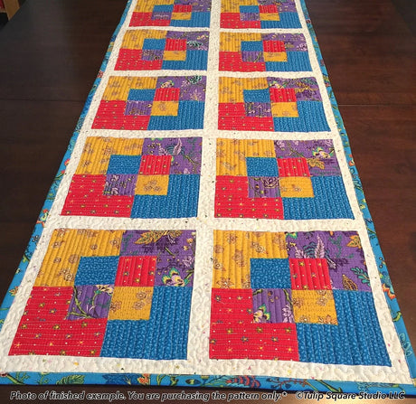 Swapped Squares Table Runner Downloadable Pattern by Tulip Square