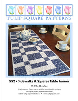 Sidewalks and Squares Table Runner Downloadable Pattern by Tulip Square