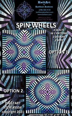 Spin Wheels Quilt Pattern by Kwilt Art