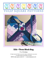 Three Block Bag Downloadable Pattern by Tulip Square Patterns