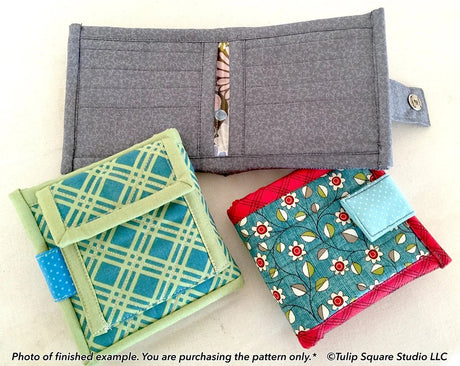 Quilted Bifold Wallet Downloadable Pattern by Tulip Square