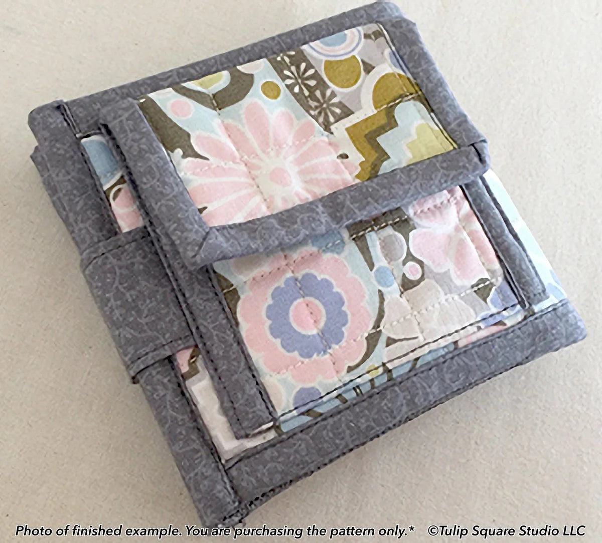 Quilted Bifold Wallet Downloadable Pattern by Tulip Square