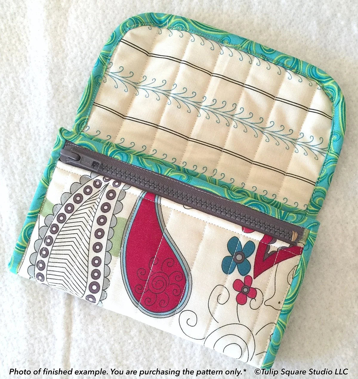 Clutch Style Wallet Downloadable Pattern by Tulip Square