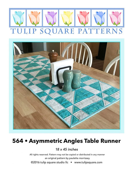 Asymmetric Angles Table Runner Downloadable Pattern by Tulip Square