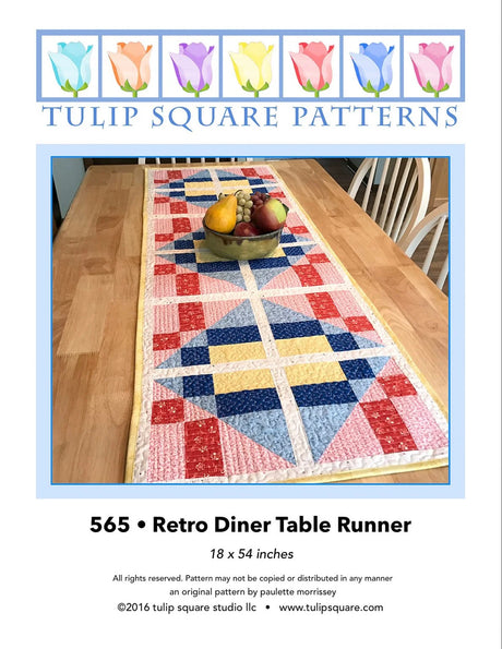 Retro Diner Table Runner Downloadable Pattern by Tulip Square Patterns