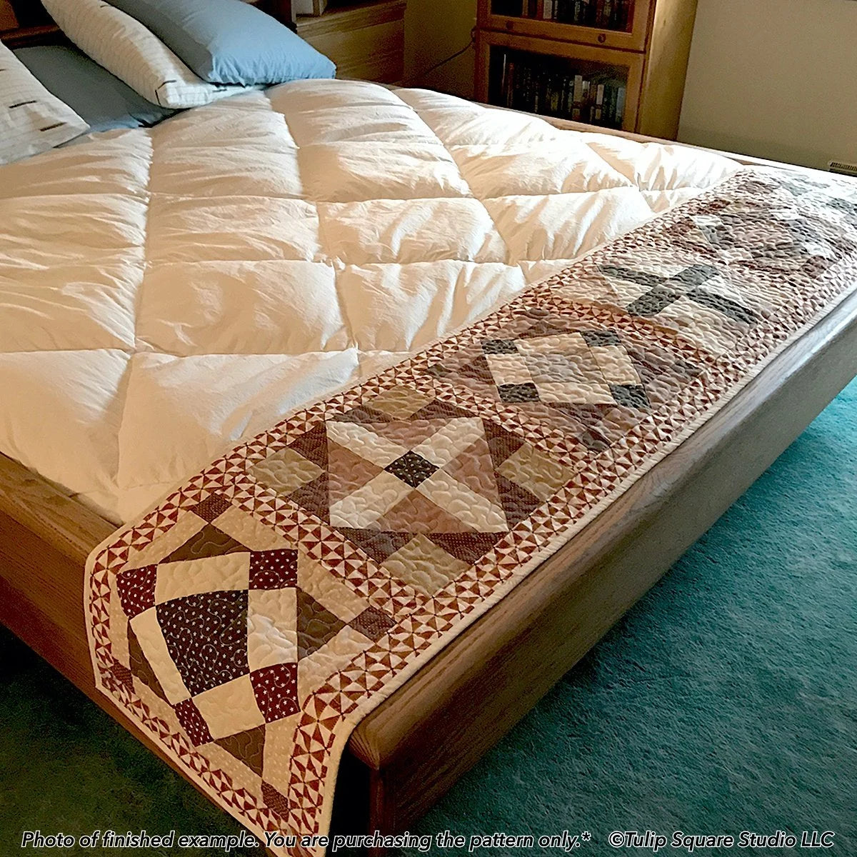 X & O Bed Runner Downloadable Pattern by Tulip Square Patterns