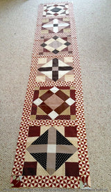 X & O Bed Runner Downloadable Pattern by Tulip Square Patterns