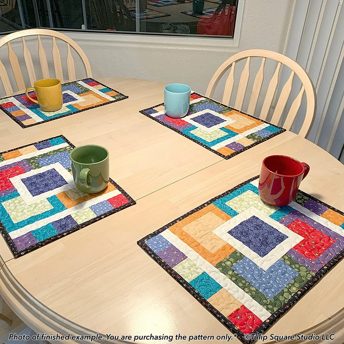 Stacked Squares Placemats Downloadable Pattern by Tulip Square