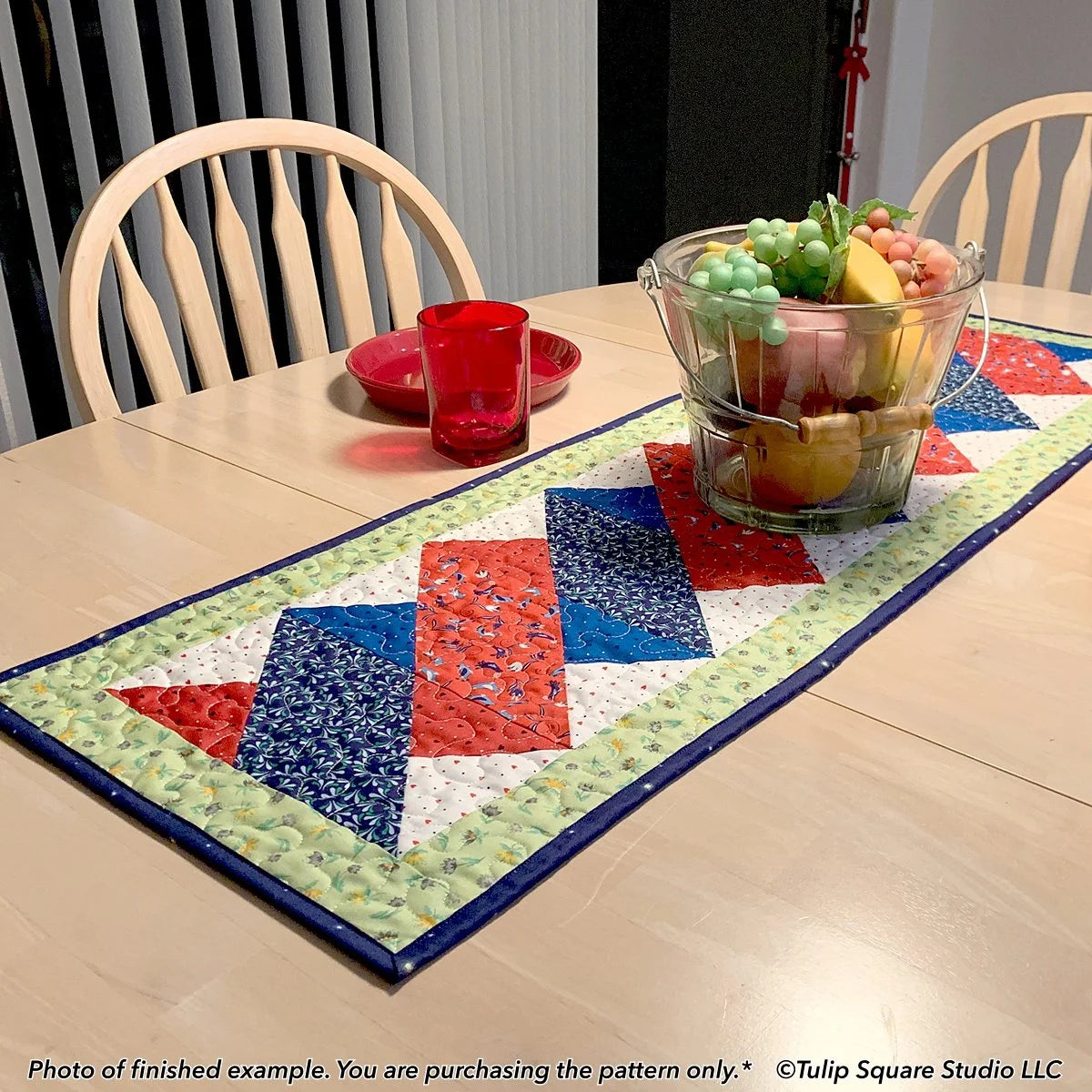 Ribbon Twist Gala Table Runner Downloadable Pattern by Tulip Square