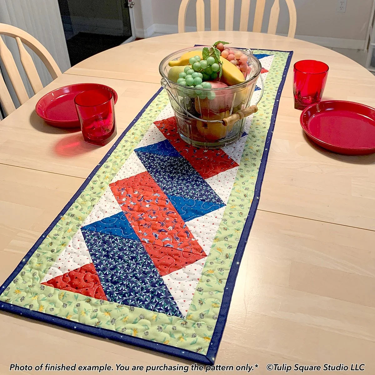 Ribbon Twist Gala Table Runner Downloadable Pattern by Tulip Square