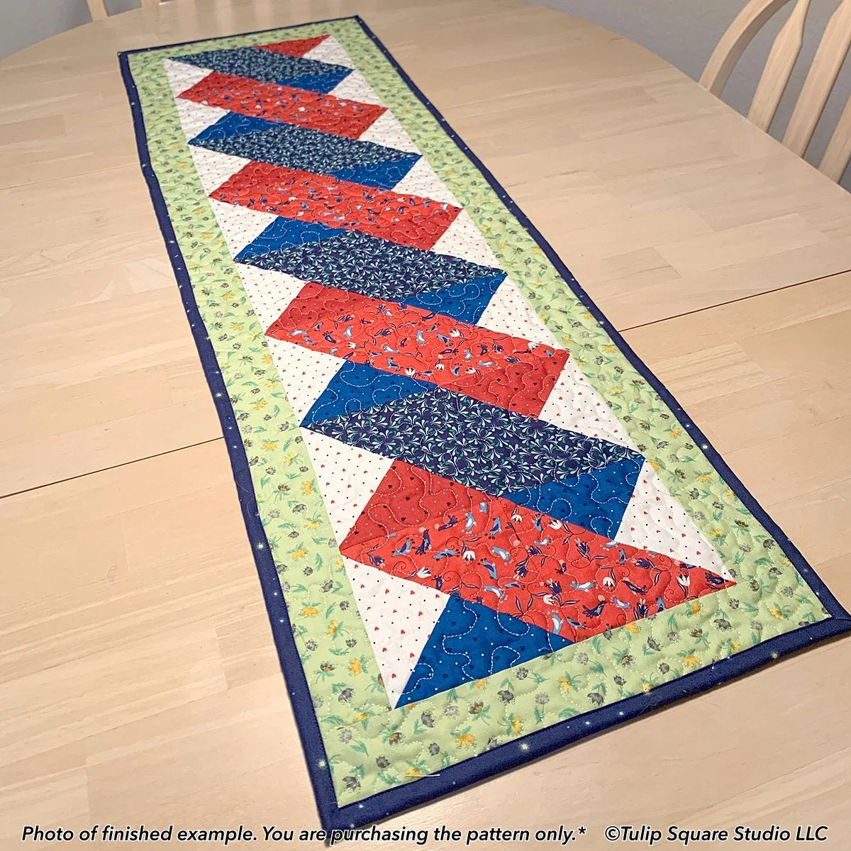 Ribbon Twist Gala Table Runner Downloadable Pattern by Tulip Square