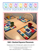 Stacked Squares Placemats Downloadable Pattern by Tulip Square