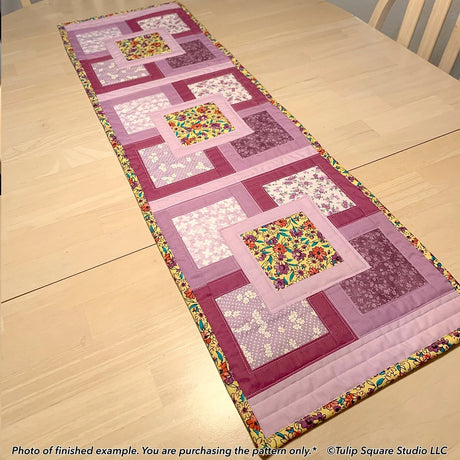 Floating Frames Table Runner Downloadable Pattern by Tulip Square