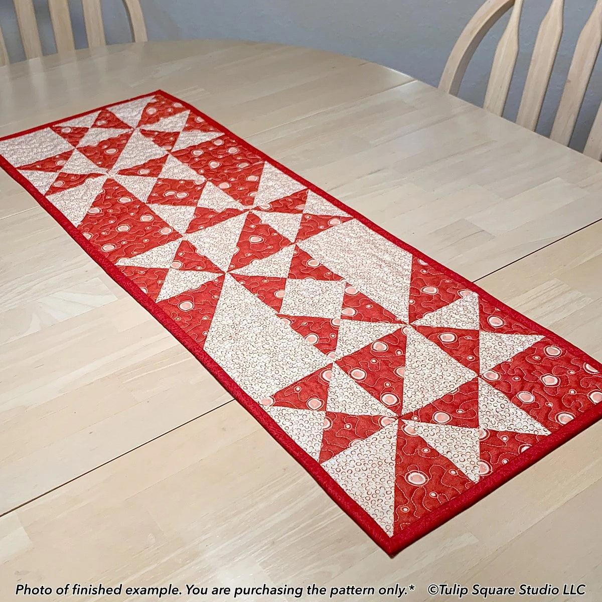 Bold Triangles Table Runner Downloadable Pattern by Tulip Square