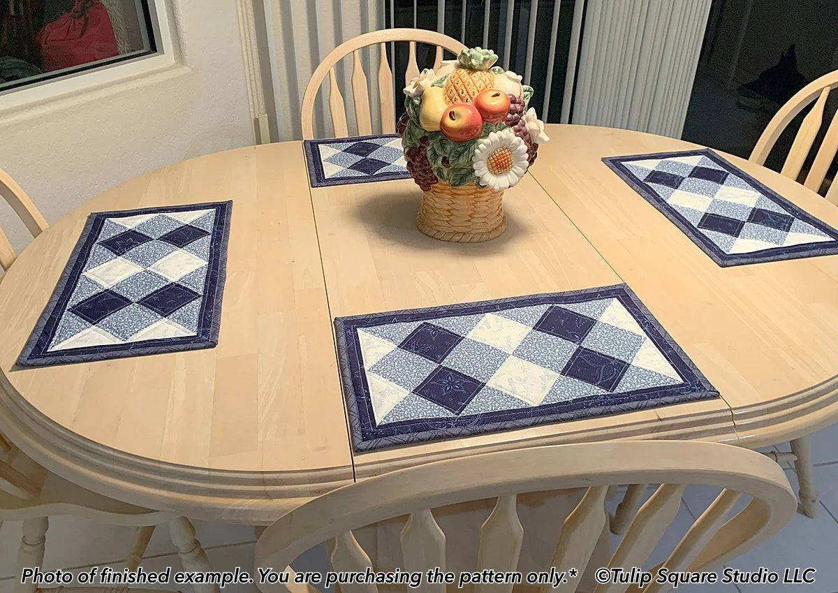 Dinner Diamonds Placemats Downloadable Pattern by Tulip Square