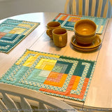 Four Square Meals Placemat Set Downloadable Pattern by Tulip Square Patterns