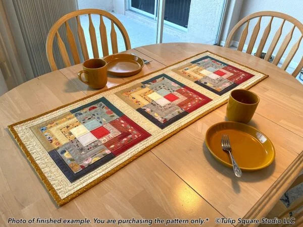 Fancy Squares Table Runner Downloadable Pattern by Tulip Square Patterns