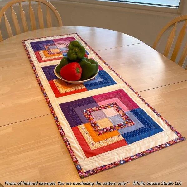 Fancy Squares Table Runner Downloadable Pattern by Tulip Square Patterns