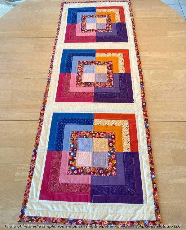 Fancy Squares Table Runner Downloadable Pattern by Tulip Square Patterns