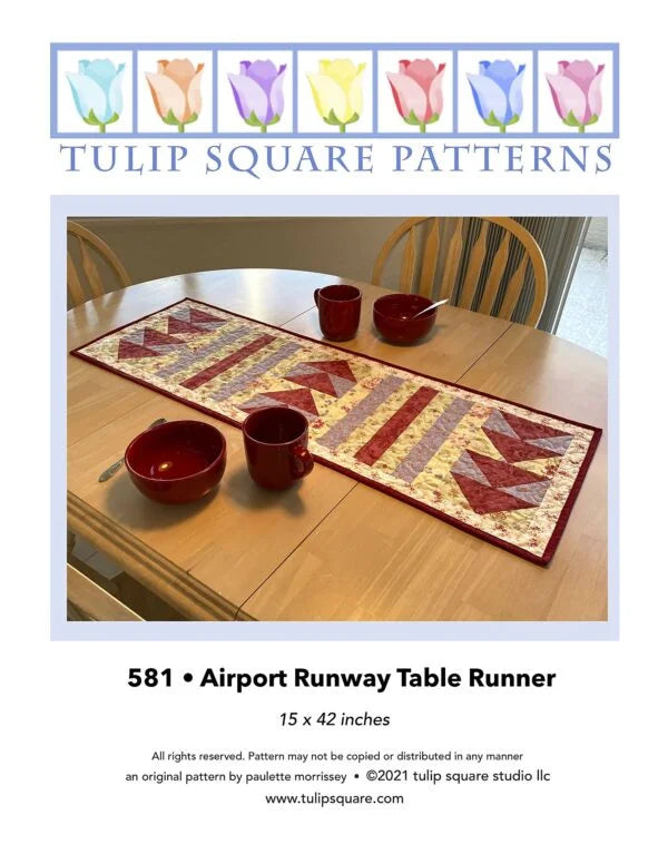 Airport Runway Table Runner Downloadable Pattern by Tulip Square Patterns