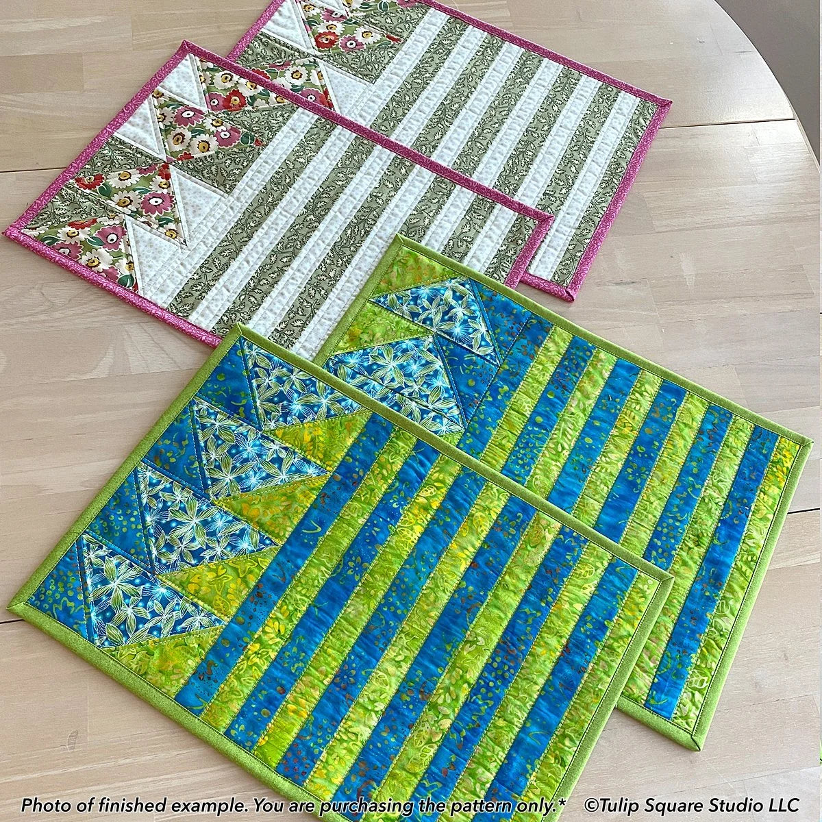 Stripes and Angles Placemats Downloadable Pattern by Tulip Square