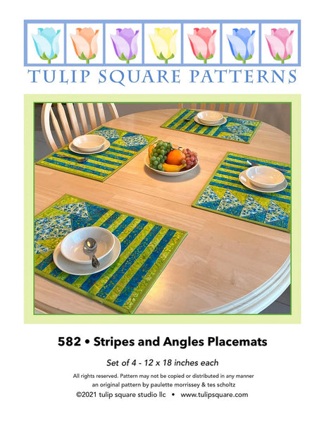 Stripes and Angles Placemats Downloadable Pattern by Tulip Square