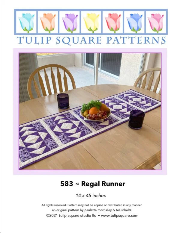 Regal Runner Downloadable Pattern by Tulip Square Patterns